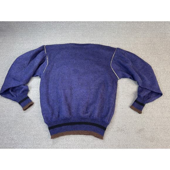 Vintage Dino Valiano Sweater Knit Mohair Embroidered Carriage Germany US Size 10 - Picture 2 of 11